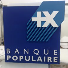 Logos 3D en polystyrène banque populaire