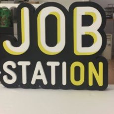 logo polystyrene job station par Polydecoup