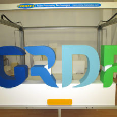 Logos 3D en polystyrène GRDF