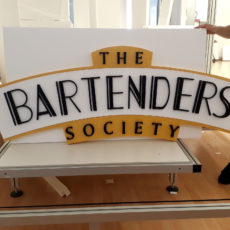 logo 3d the bartenders en polystyrène par Polydecoup