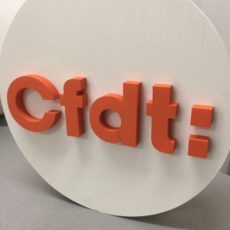 Logos 3D en polystyrène cfdt